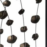 48 X 1 X 71 Gray And Bronze Metal Falling Blooms  Screen - Homeroots