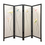 78 X 1 X 63 Multicolor Fabric And Wood Flourshing Screen - Homeroots - Flyclothing LLC