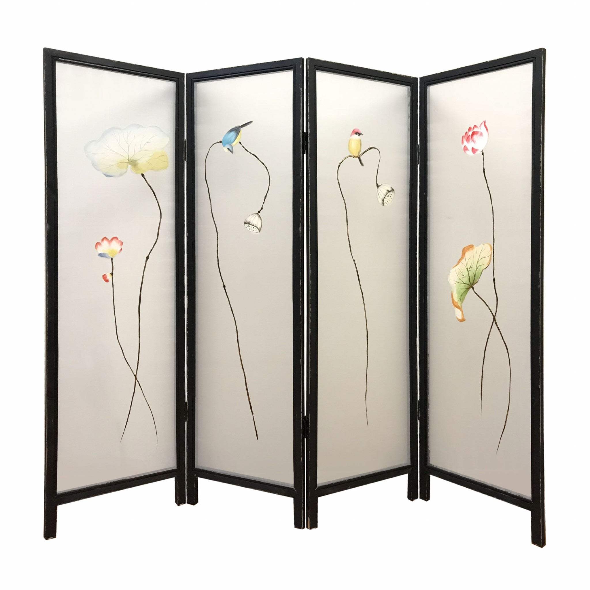 78 X 1 X 63 Multicolor Fabric And Wood Flourshing Screen - Homeroots - Flyclothing LLC