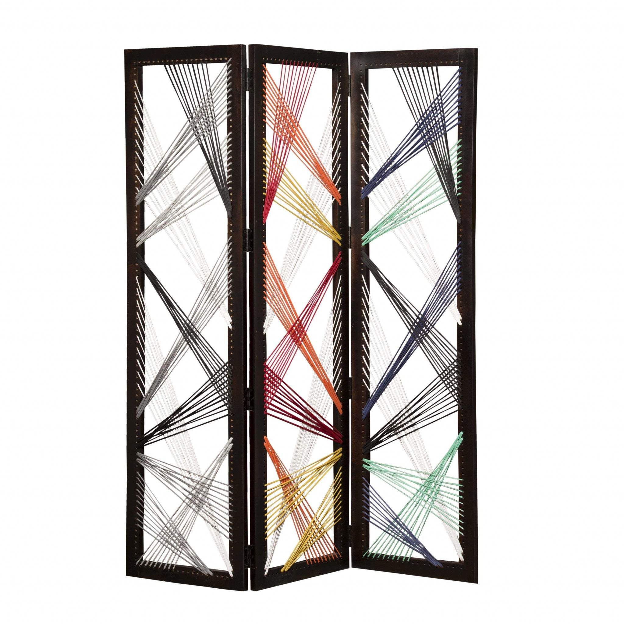 61 X 1.5 X 72 Multicolor Fabric And Wood Traverse Screen - Homeroots - Flyclothing LLC