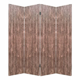 84 X 2 X 84 Brown 4 Panel Wood Woodland - Screen - Homeroots
