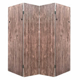 84 X 2 X 84 Brown 4 Panel Wood Woodland - Screen - Homeroots