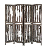 84" X 3" X 84" Weathered Brown, Wood, Wrightwood - Screen - Homeroots