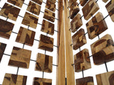 Mod Floating Wood Squares Three Panel Room Divider Screen - Homeroots - Flyclothing LLC