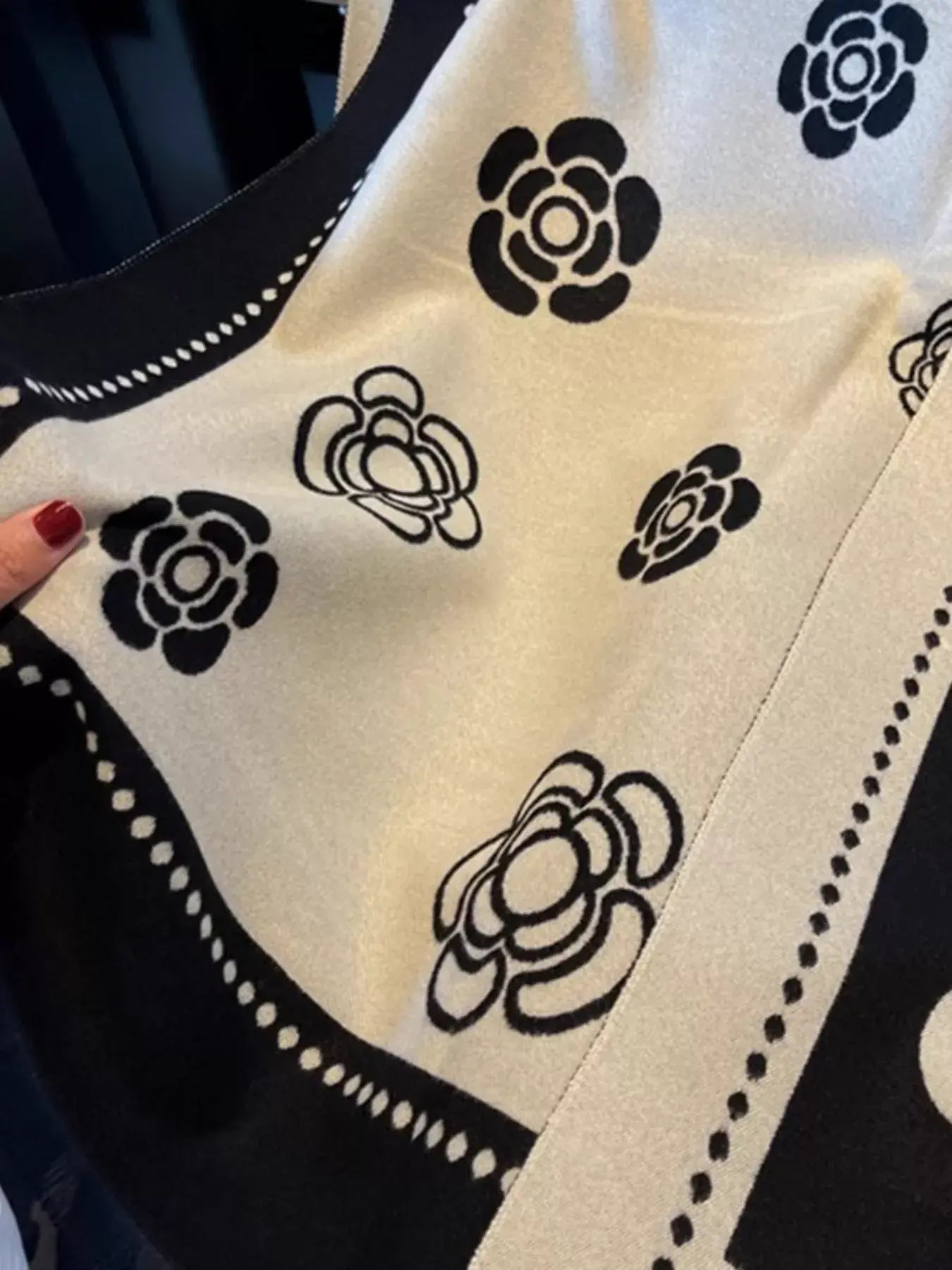 Floral Pattern Raw Hem Scarf - Trendsi - Flyclothing LLC