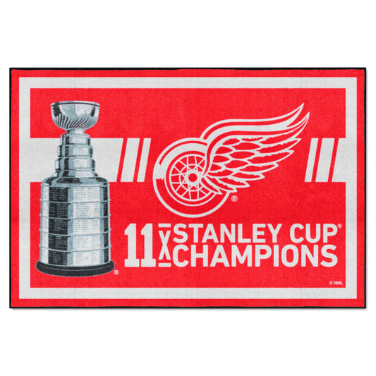 Detroit Red Wings Dynasty 5ft. x 8ft. Plush Area Rug - Detroit Red Wings