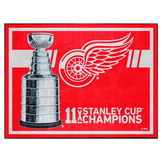 Detroit Red Wings Dynasty 8ft. x 10ft. Plush Area Rug - Detroit Red Wings