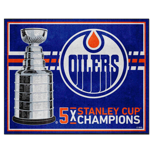 Edmonton Oilers Dynasty 8ft. x 10ft. Plush Area Rug - Edmonton Oilers