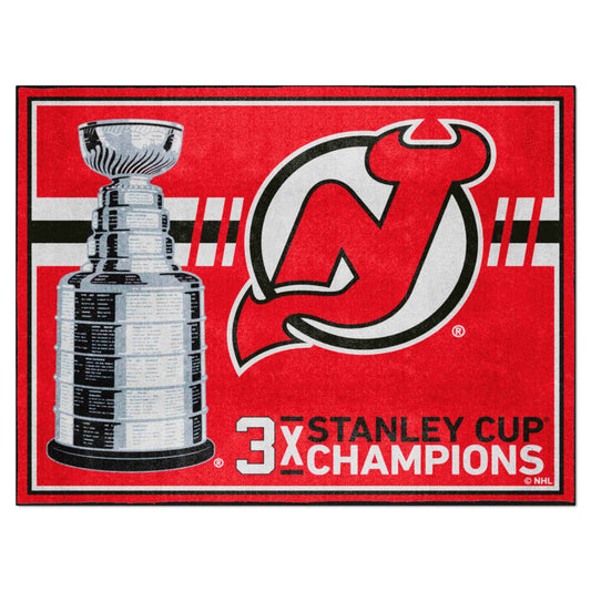 New Jersey Devils Dynasty 8ft. x 10ft. Plush Area Rug - New Jersey Devils