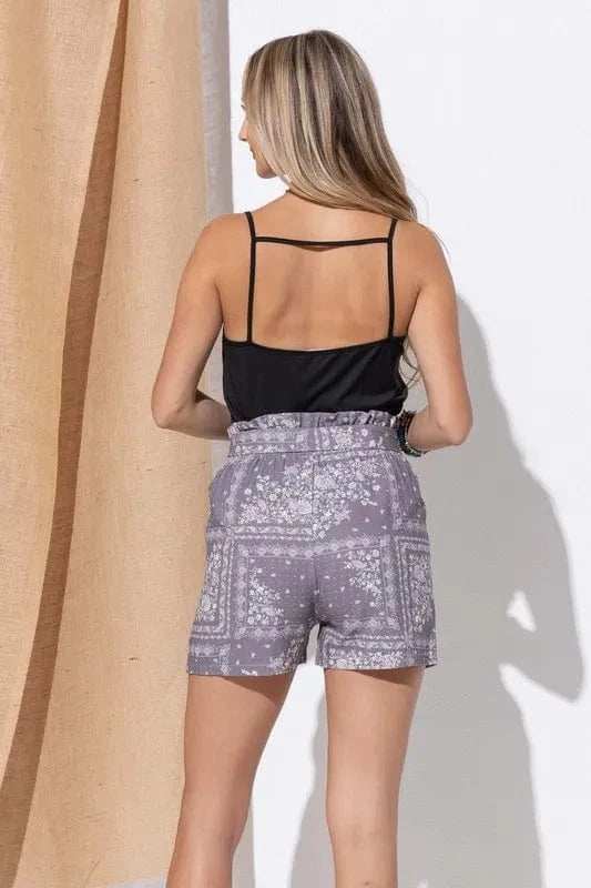 And The Why Boho Print Linen Casual Shorts - Trendsi - Flyclothing LLC