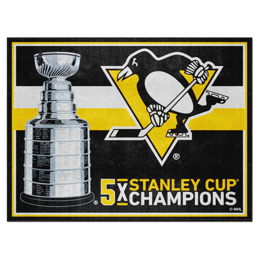 Pittsburgh Penguins Dynasty 8ft. x 10ft. Plush Area Rug - Pittsburgh Penguins
