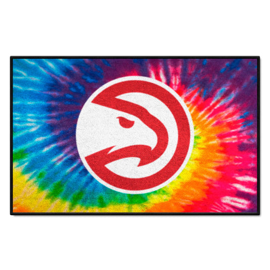 Atlanta Hawks Tie Dye Starter Mat Accent Rug - 19in. x 30in. - Atlanta Hawks