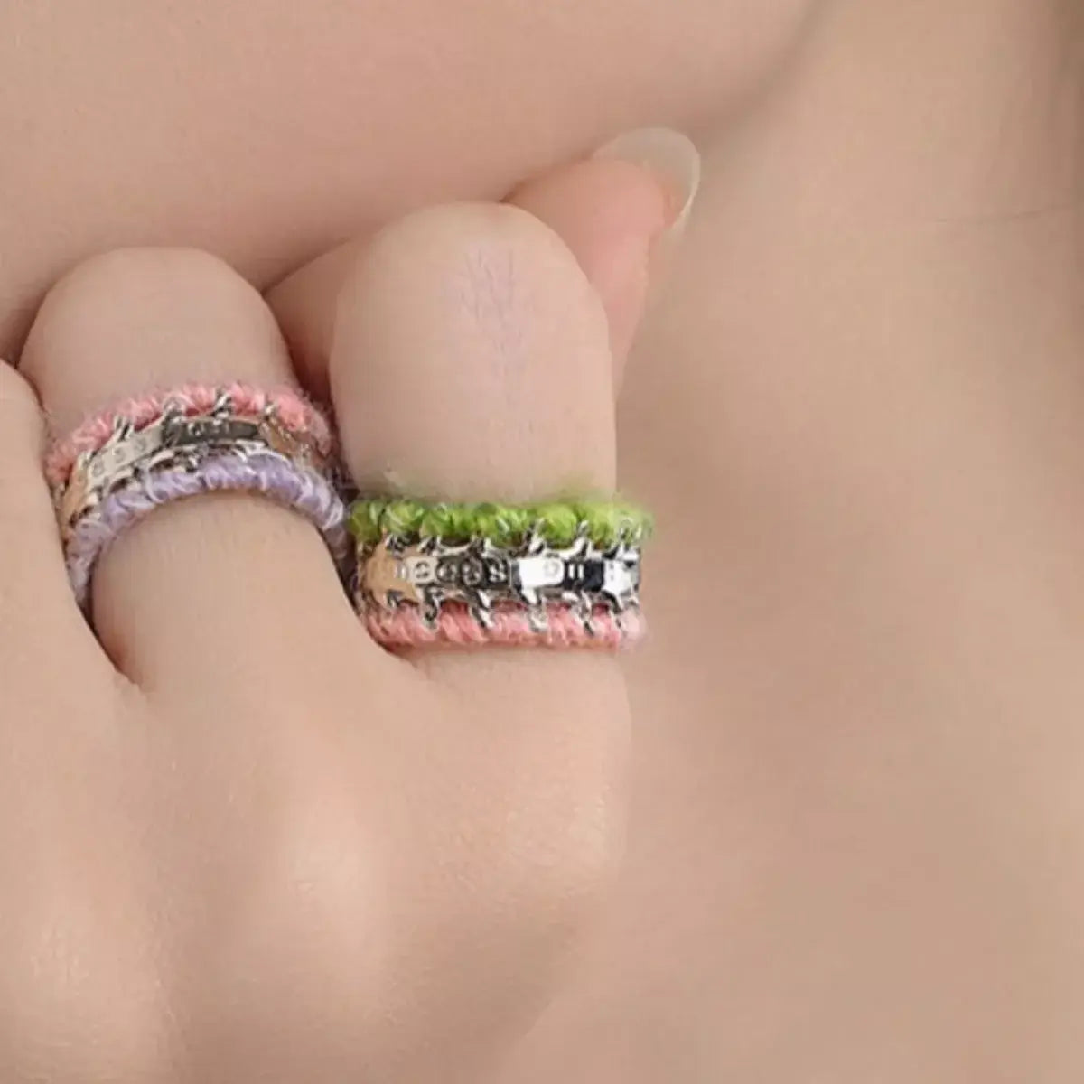 Brass Yarn-Wrapped Open Ring - Trendsi - Flyclothing LLC