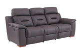 90" Brown Faux Leather Sofa - Homeroots