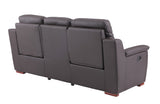 90" Brown Faux Leather Sofa - Homeroots