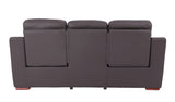 90" Brown Faux Leather Sofa - Homeroots - Flyclothing LLC