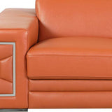 Two Piece Indoor Camel Italian Leather Five Person Seating Set - Homeroots - Flyclothing LLC