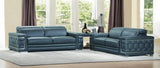 Two Piece Indoor Dark Gray Italian Leather Five Person Seating Set - Homeroots - Flyclothing LLC