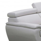 Two Piece Indoor White Genuine Leather Five Person Seating Set - Homeroots - Flyclothing LLC