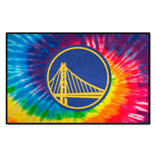 Golden State Warriors Tie Dye Starter Mat Accent Rug - 19in. x 30in. - Golden State Warriors