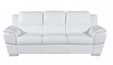 Two Piece Indoor White Genuine Leather Five Person Seating Set - Homeroots - Flyclothing LLC