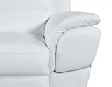 Two Piece Indoor White Genuine Leather Five Person Seating Set - Homeroots - Flyclothing LLC
