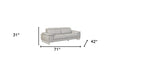 Two Piece Indoor Light Gray Italian Leather Five Person Seating Set - Homeroots - Flyclothing LLC