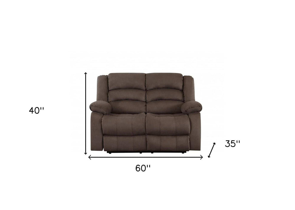 Two Piece Indoor Brown Microsuede Five Person Seating Set - Homeroots - Flyclothing LLC