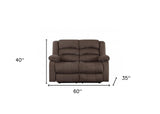 Two Piece Indoor Brown Microsuede Five Person Seating Set - Homeroots - Flyclothing LLC