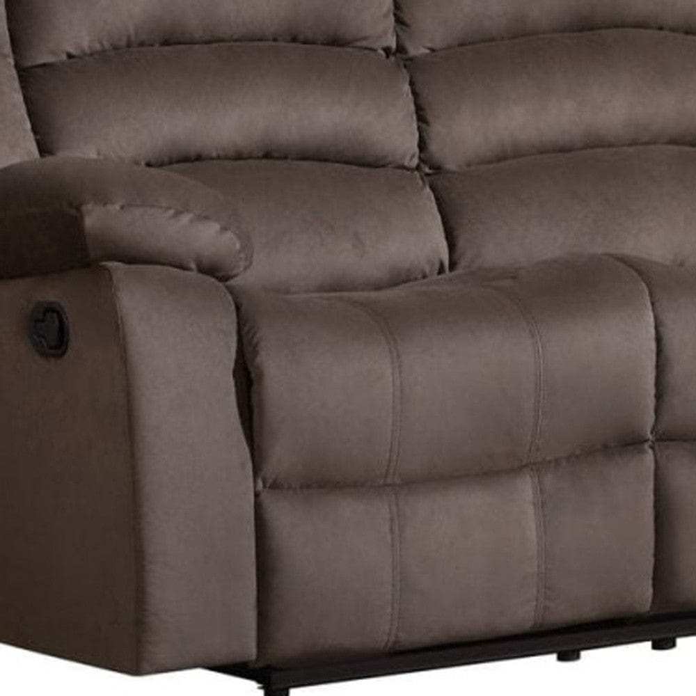 Two Piece Indoor Brown Microsuede Five Person Seating Set - Homeroots - Flyclothing LLC