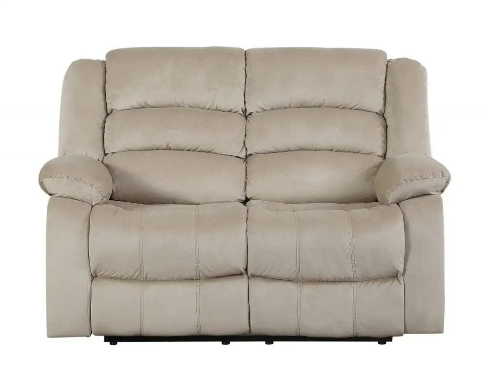 Two Piece Indoor Beige Microsuede Five Person Seating Set - Homeroots