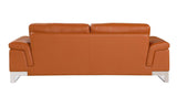 Two Piece Indoor Camel Italian Leather Five Person Seating Set - Homeroots - Flyclothing LLC