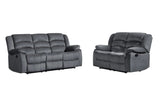 Two Piece Indoor Gray Microsuede Five Person Seating Set - Homeroots