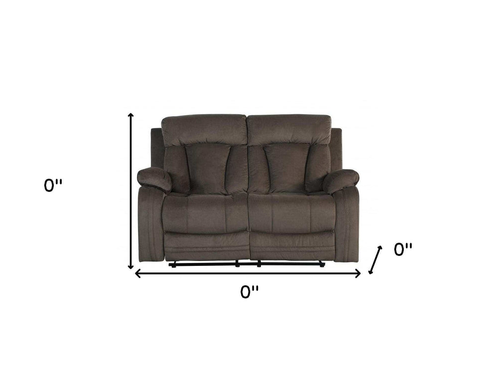Two Piece Indoor Brown Microsuede Five Person Seating Set - Homeroots - Flyclothing LLC