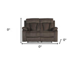 Two Piece Indoor Brown Microsuede Five Person Seating Set - Homeroots - Flyclothing LLC