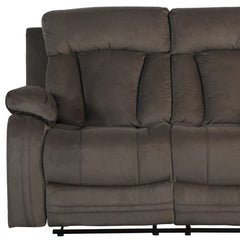 Two Piece Indoor Brown Microsuede Five Person Seating Set