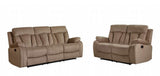 Two Piece Indoor Beige Microsuede Five Person Seating Set - Homeroots - Flyclothing LLC