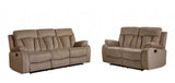 Two Piece Indoor Beige Microsuede Five Person Seating Set - Homeroots - Flyclothing LLC