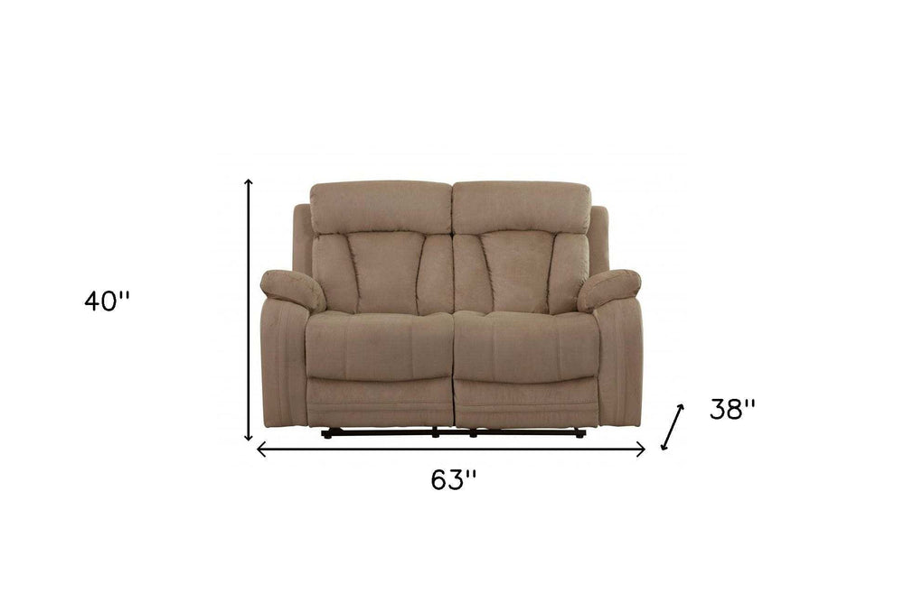 Two Piece Indoor Beige Microsuede Five Person Seating Set - Homeroots - Flyclothing LLC