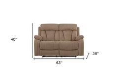 Two Piece Indoor Beige Microsuede Five Person Seating Set - Homeroots