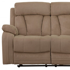 Two Piece Indoor Beige Microsuede Five Person Seating Set