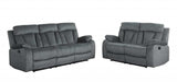 Two Piece Indoor Gray Microsuede Five Person Seating Set - Homeroots - Flyclothing LLC