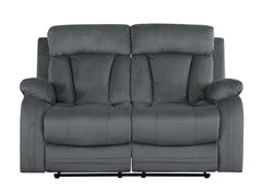 Two Piece Indoor Gray Microsuede Five Person Seating Set - Homeroots