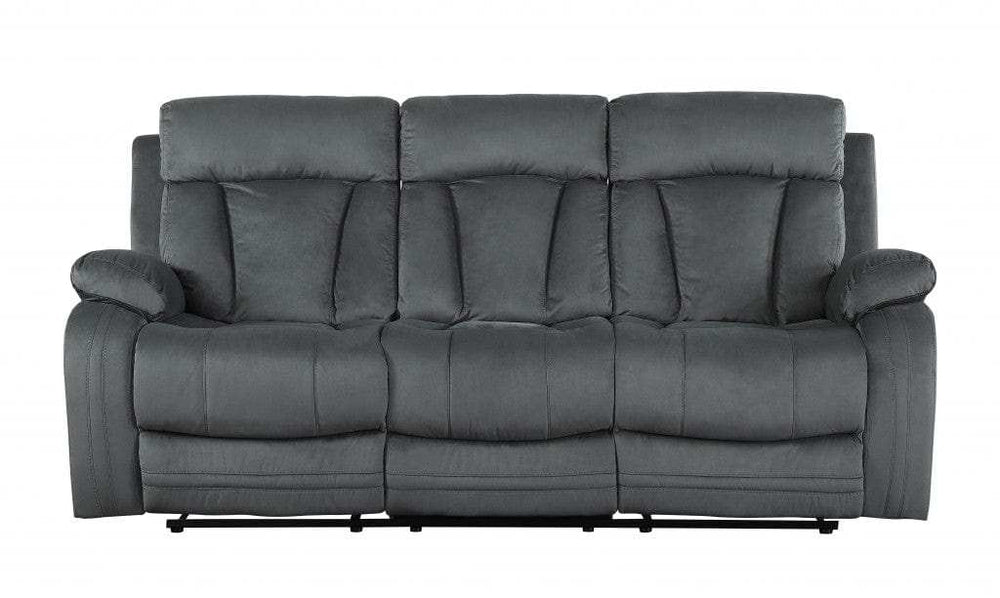 Two Piece Indoor Gray Microsuede Five Person Seating Set - Homeroots - Flyclothing LLC