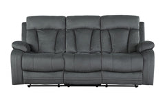 Two Piece Indoor Gray Microsuede Five Person Seating Set