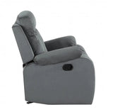 Two Piece Indoor Gray Microsuede Five Person Seating Set - Homeroots