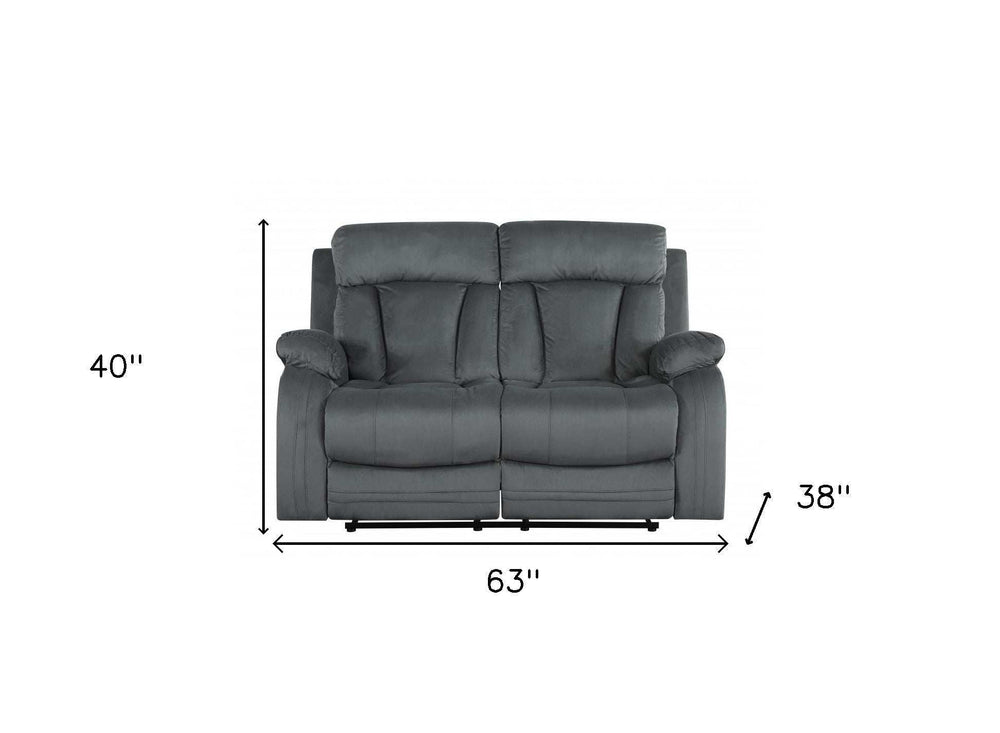 Two Piece Indoor Gray Microsuede Five Person Seating Set - Homeroots - Flyclothing LLC