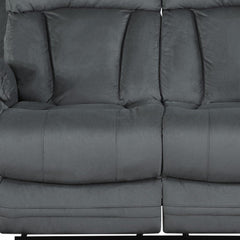 Two Piece Indoor Gray Microsuede Five Person Seating Set - Homeroots