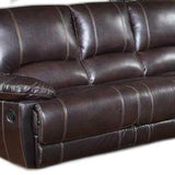 Two Piece Indoor Brown Faux Leather Five Person Seating Set - Homeroots