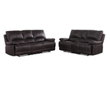 Two Piece Indoor Brown Faux Leather Five Person Seating Set - Homeroots - Flyclothing LLC